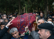 Farewell ceremony for people’s poet Zalimkhan Yagub.  Baku. Azerbaijan, 11 Jan. 2016